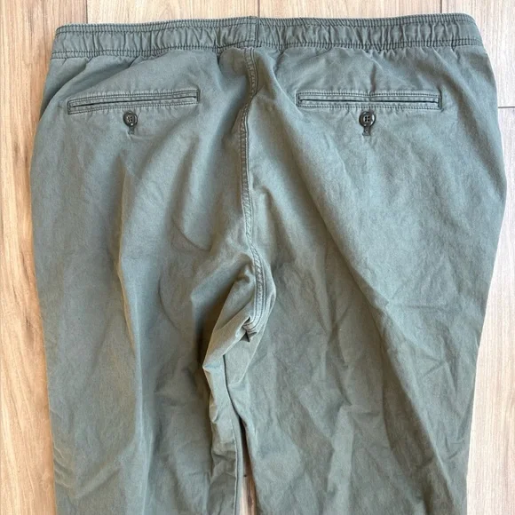 Gap Mens Size Large Olive Green Jogger Chino Pants 100% Cotton Preppy - Picture 7 of 9